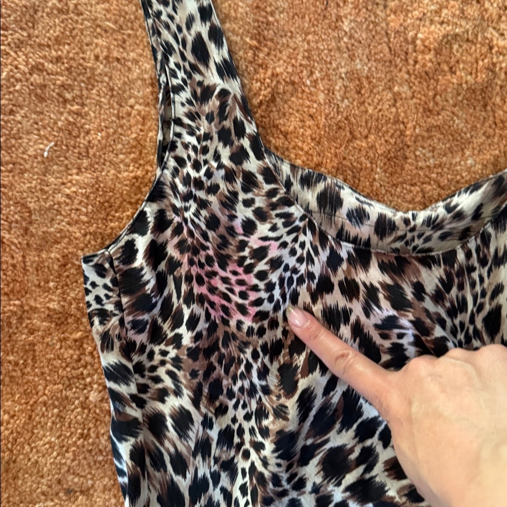 Victoria's Secret 100% Silk Animal Print Slip Dress Women's MEDIUM - Picture 6 of 7